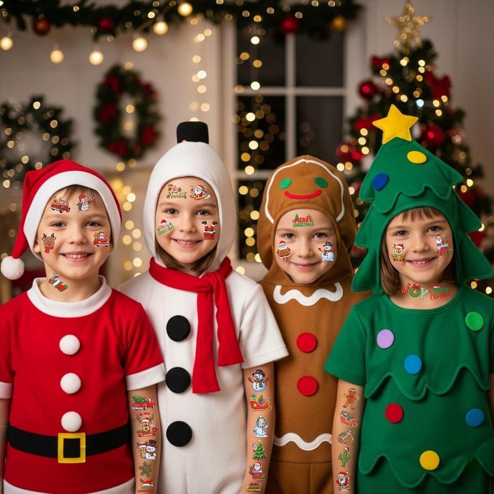 Christmas Temporary Tattoos | Medium, tattoos - V1