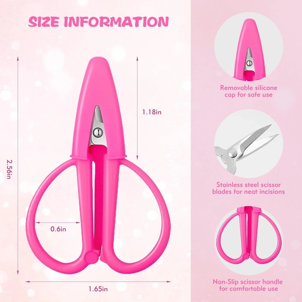 4 Pack Mini Scissors - Small Sharp Scissors All Purpose with Cover Tiny Detail S