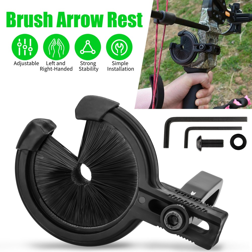 Adjustable Archery Arrow Rest, for Right Left Hands Compound Recurve Bow Hunting