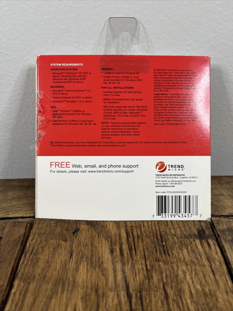 PC-cillin Antivirus 11 Security Software Trend Micro Windows XP