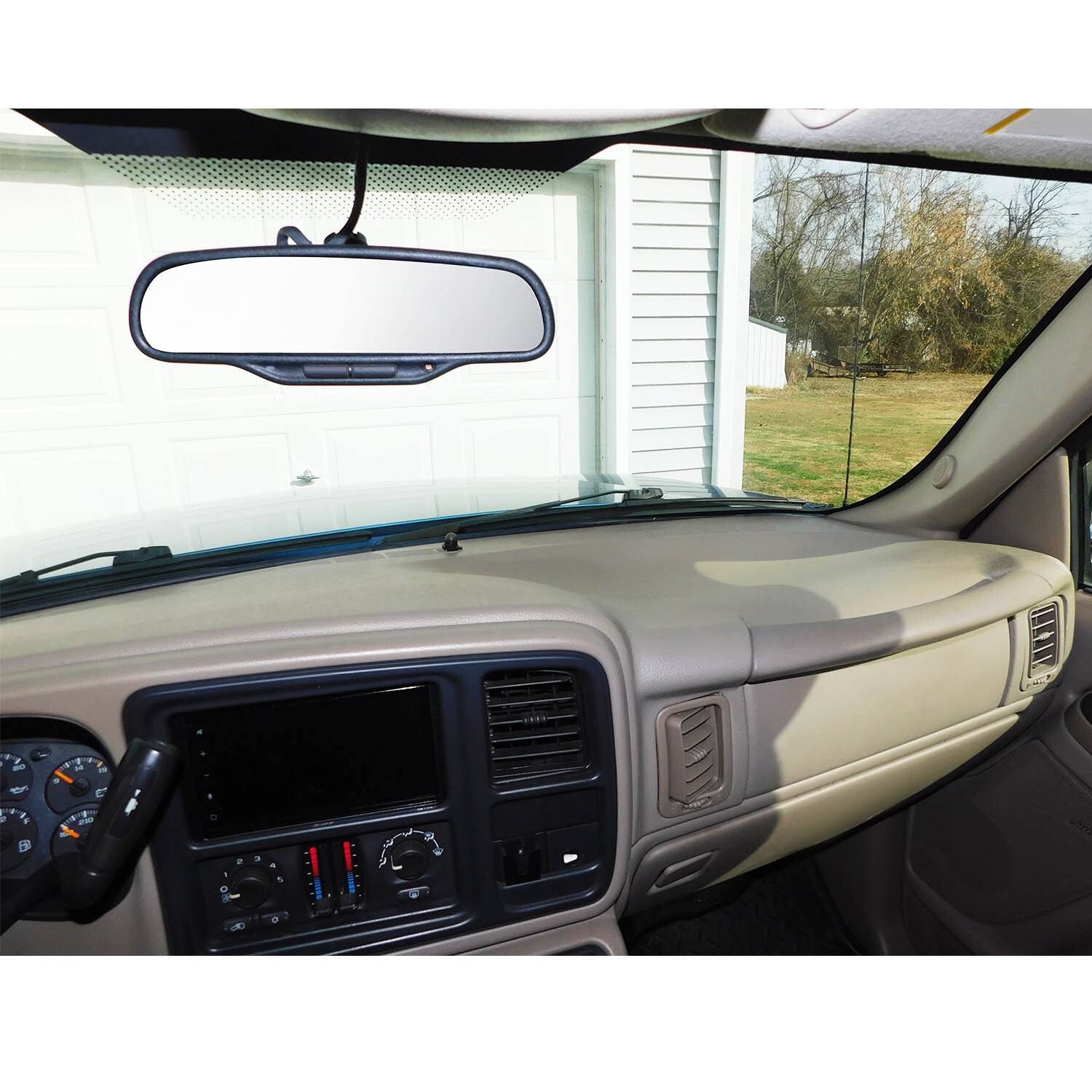 Molded Dash Cover Overlay Painted ABS For Silverado Sierra 1999-2006 Light Tan