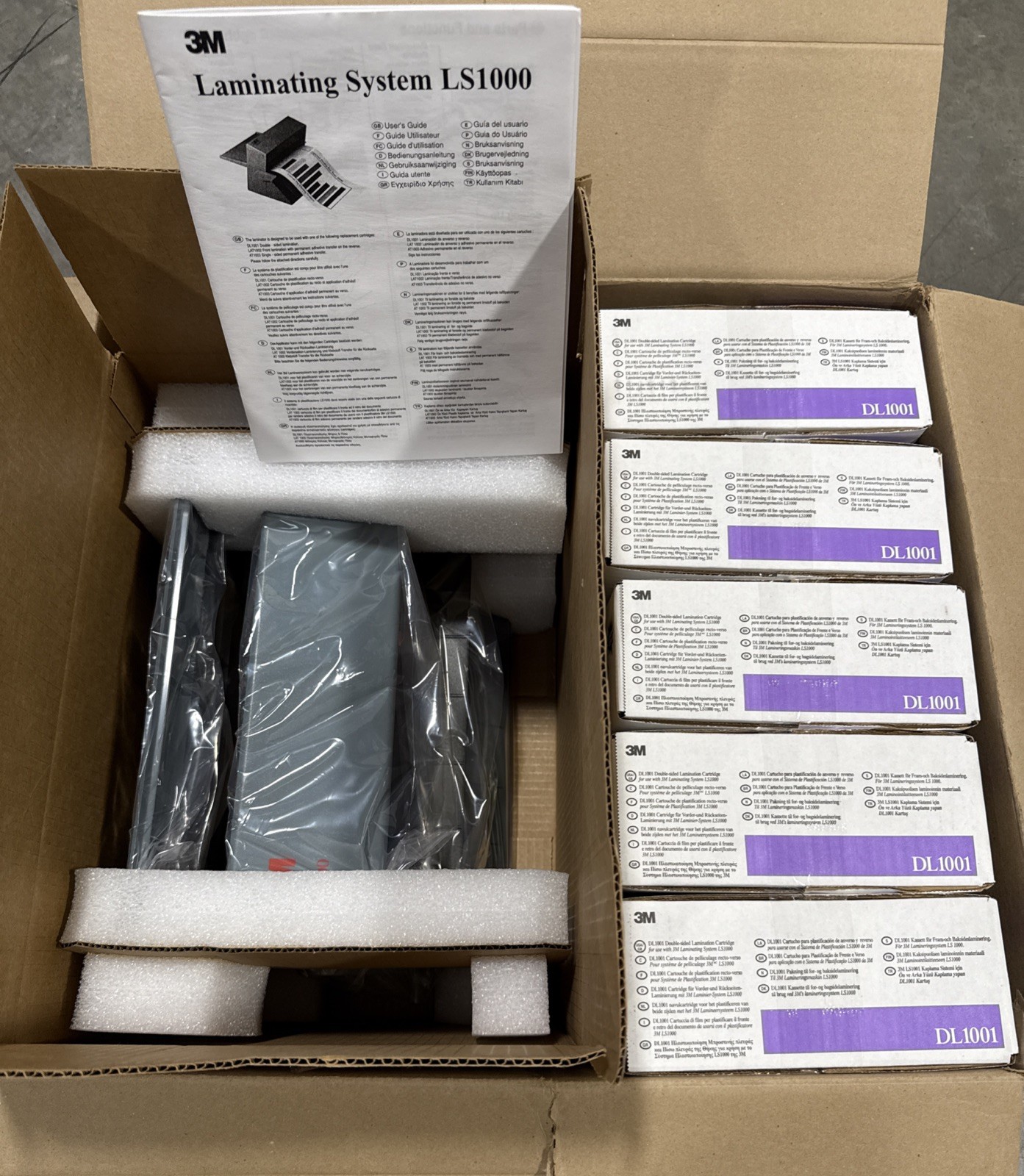 3M Scotch LS1000 Laminating System w/ 5 DL1001 Refill Cartridges, Heat-Free