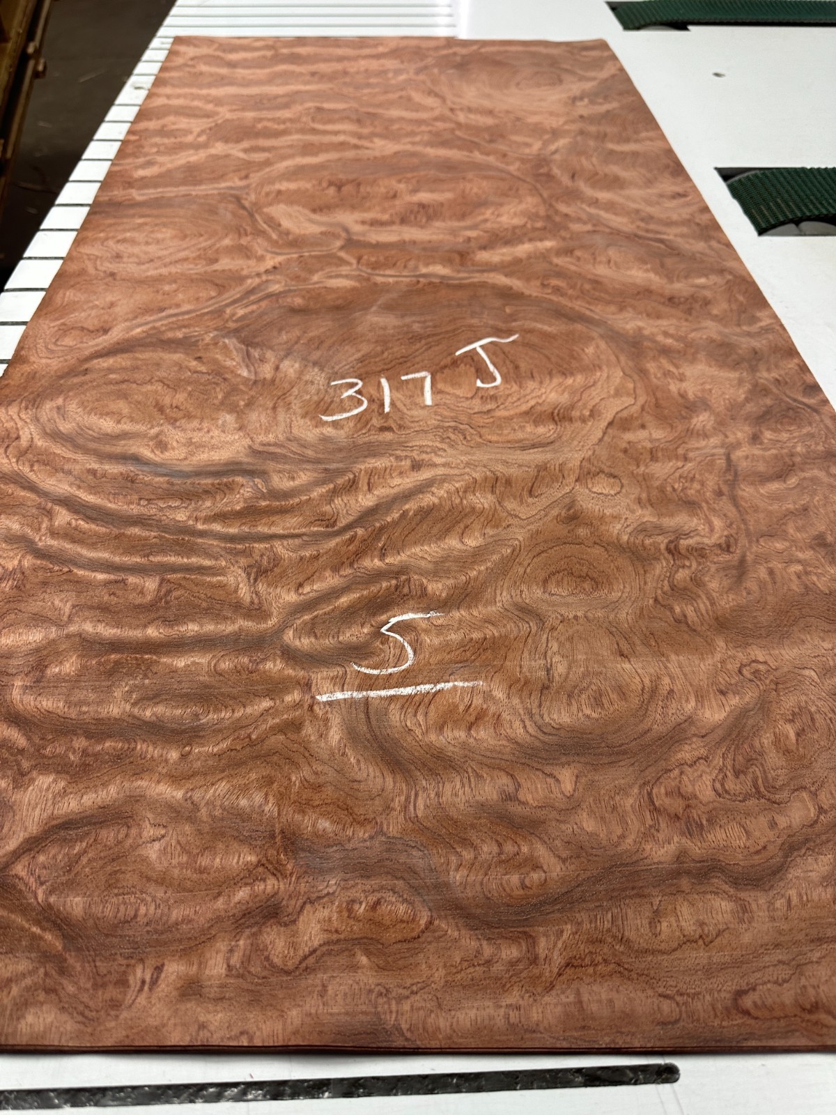 Bubinga Raw Wood Veneer ONE sheet 45'' x 21'' 317J