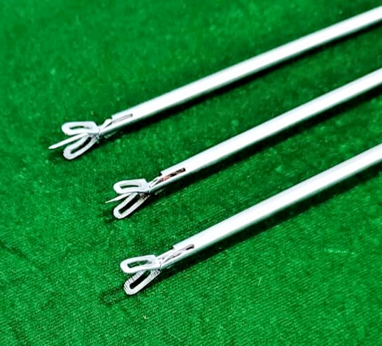 3pc Laparoscopic Cholangiogram Forceps 5mmx300mm Reusable Instruments
