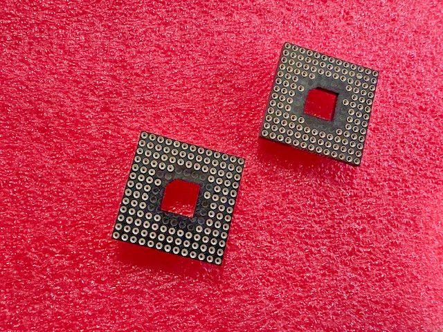 128 Pin Machine Pin Grid Array PGA IC Socket Souriau (2 pcs)