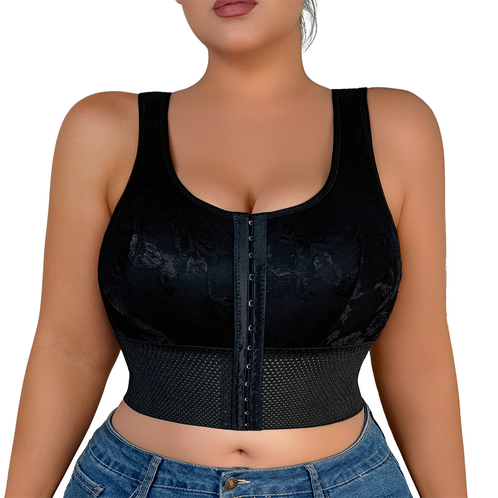 Plus Size Compression Bra Anti-Sagging Front Closure Post Surgery Shaping Bras