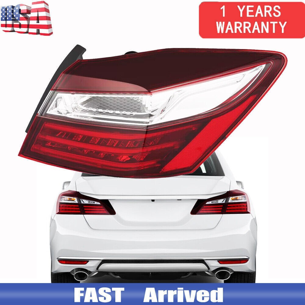 Passenger RH Tail Lights Taillight Lamps Outer For Honda Accord 2016-2017 Right