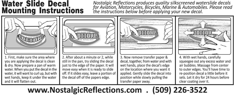 Flottorp Aircraft Propeller Decal - water slide