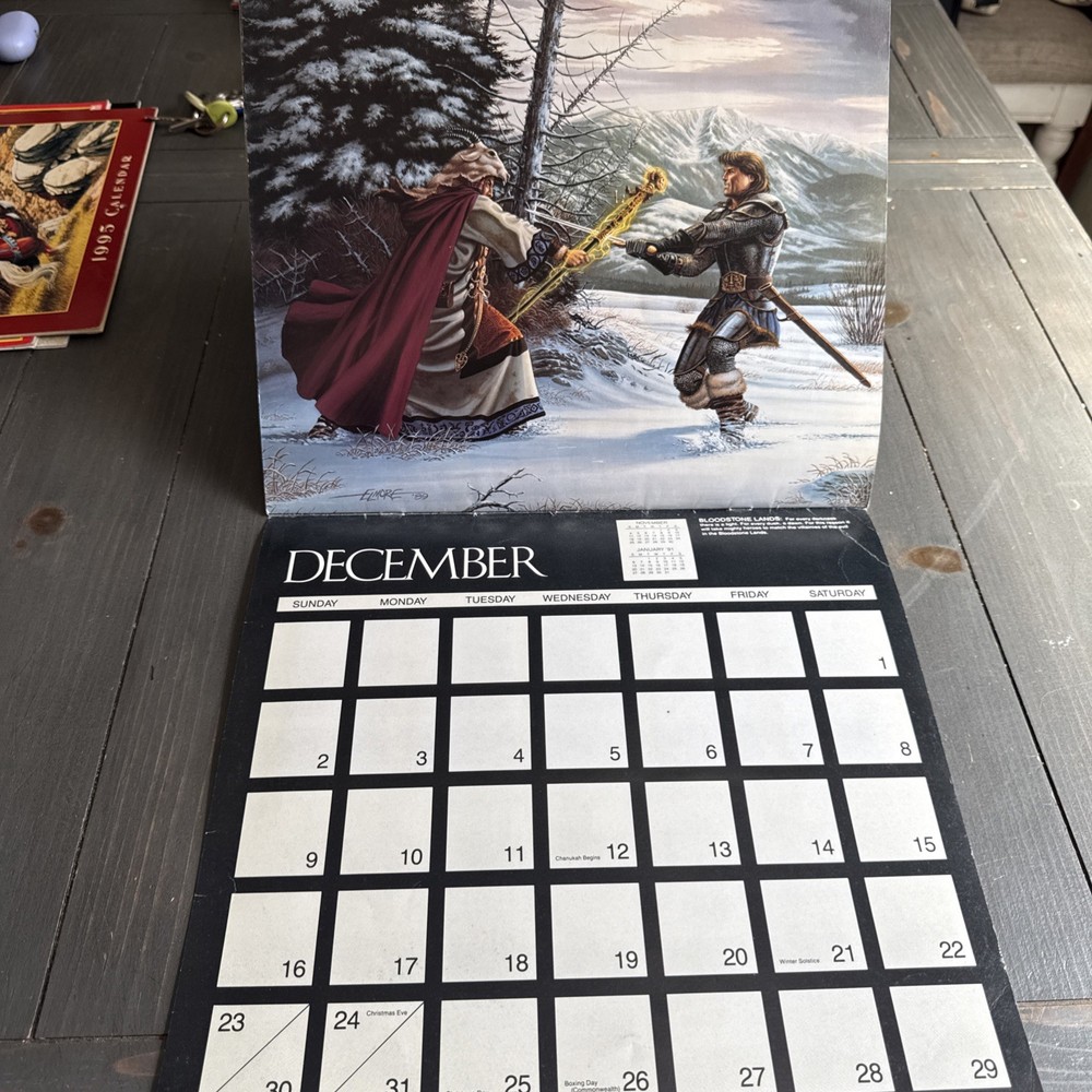 TSR Forgotten Realms1990 Forgotten Realms Calendar Used