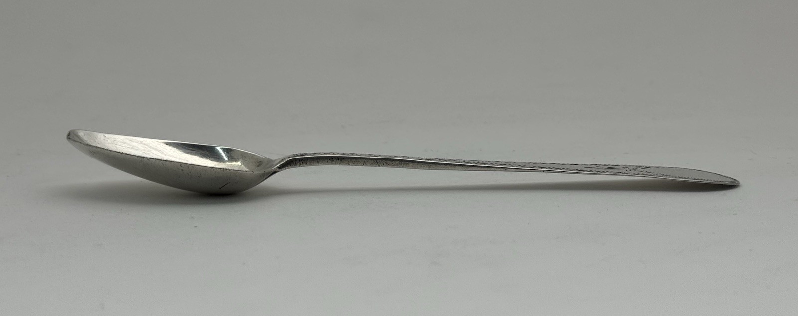 Early American Colonial Coin Silver Teaspoon James Black Philadelphia 1795