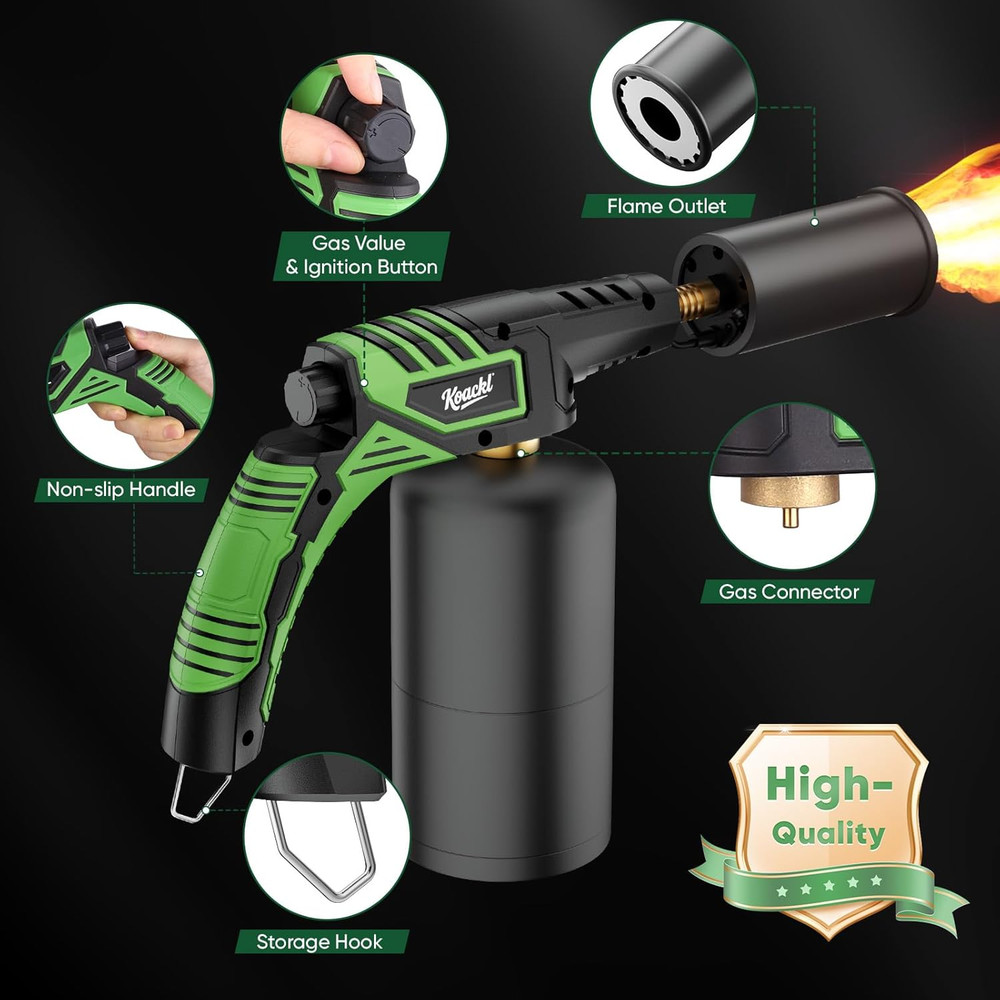 Powerful Propane Torch Head, Propane Torch Gun Campfire Starter, Charcoal Lighte
