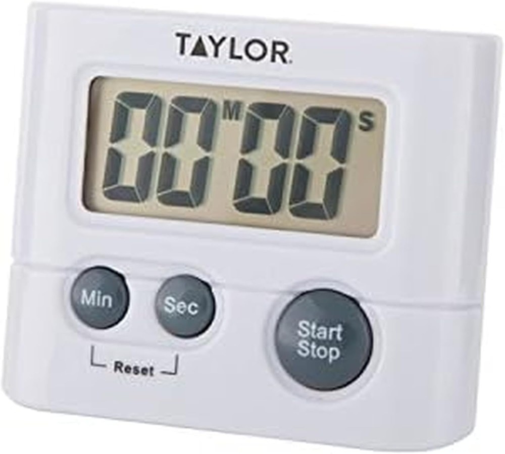 Taylor Digital Kitchen Timer 99 Min 59 Sec Compact White Cooking Baking