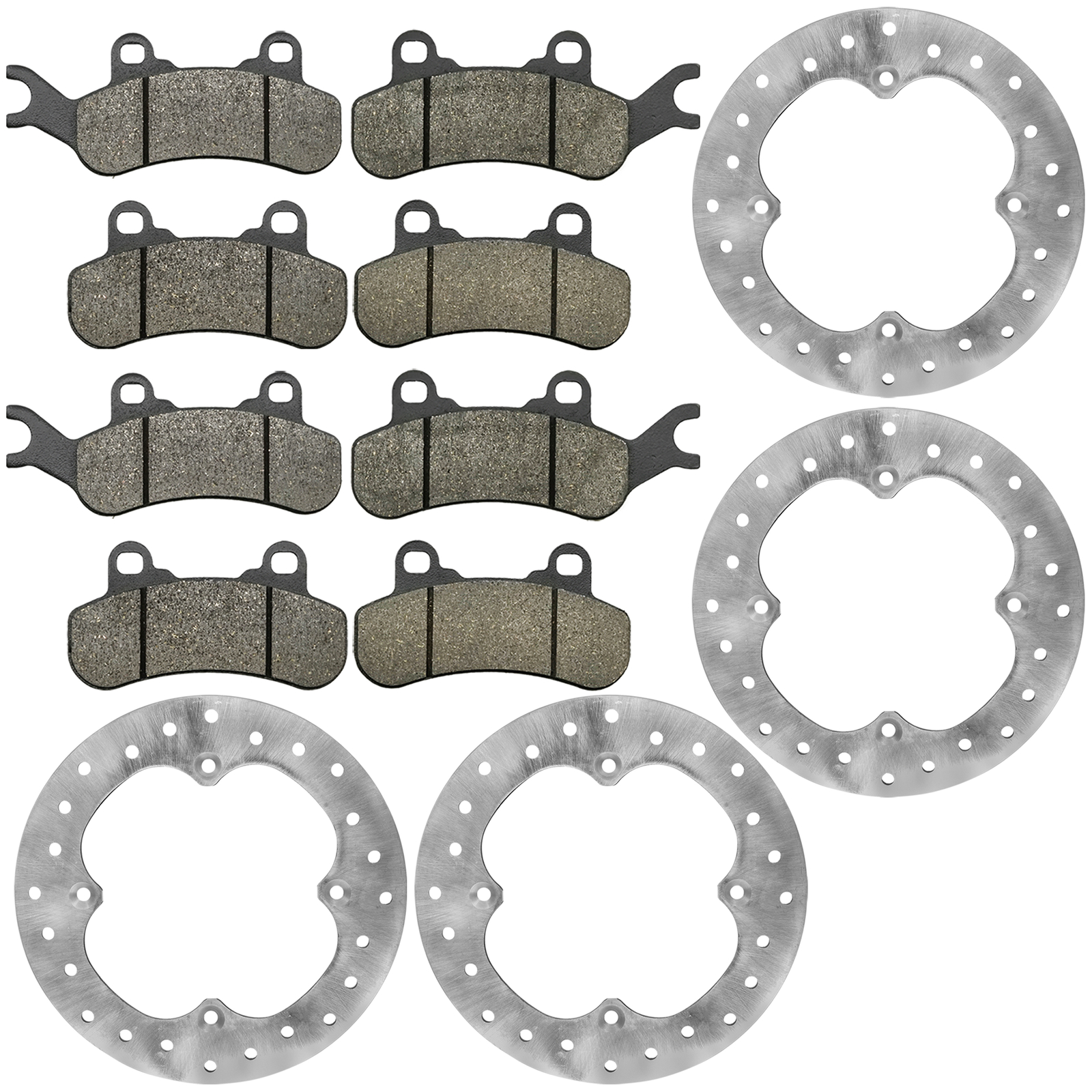 Fronr & Rear Brake Disc with Pads for Can-Am Maverick Max Turbo RR 2020 - 2024