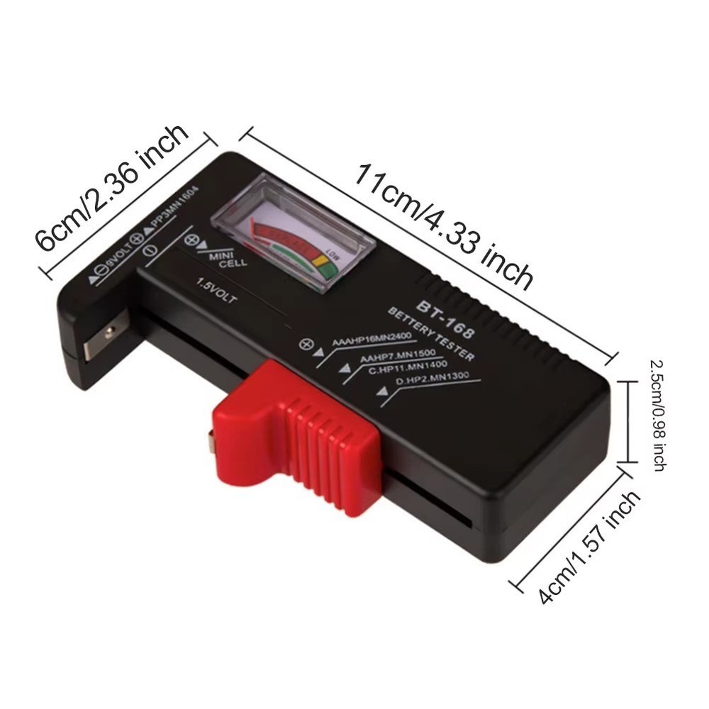 Universal Digital LCD Battery Checker Volt Tester Cell AA AAA C D 9V Button