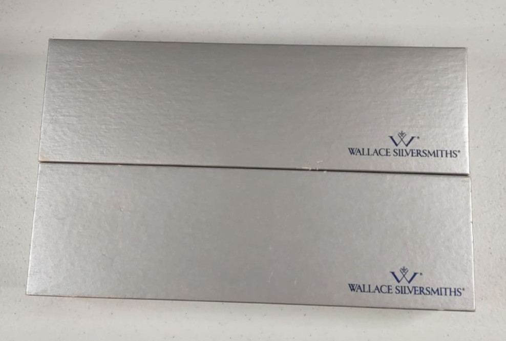 Wallace Silversmiths Grande Baroque Serving Fork & Ladle Spoon Sterling Handles