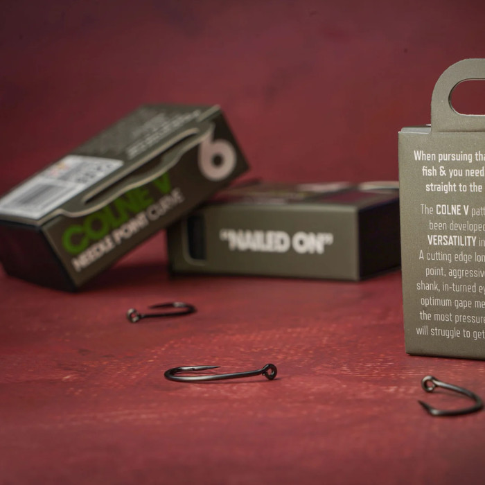 OMC Colne V Needle Point Hooks – Micro Barbed, All Sizes, Super Sharp Carp Hooks