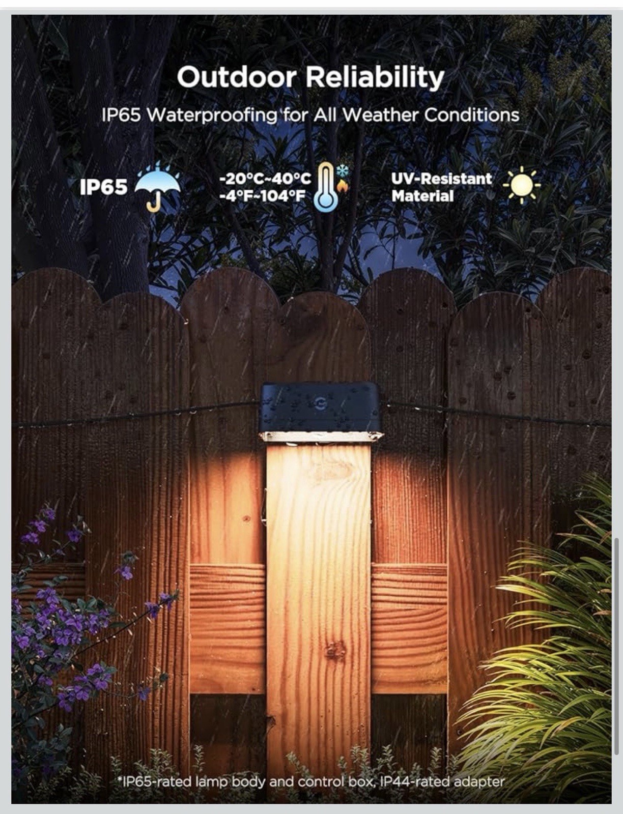 Govee Outdoor Deck Lights, Smart WiFi Outdoor Lights Work with Alexa 18 Lights