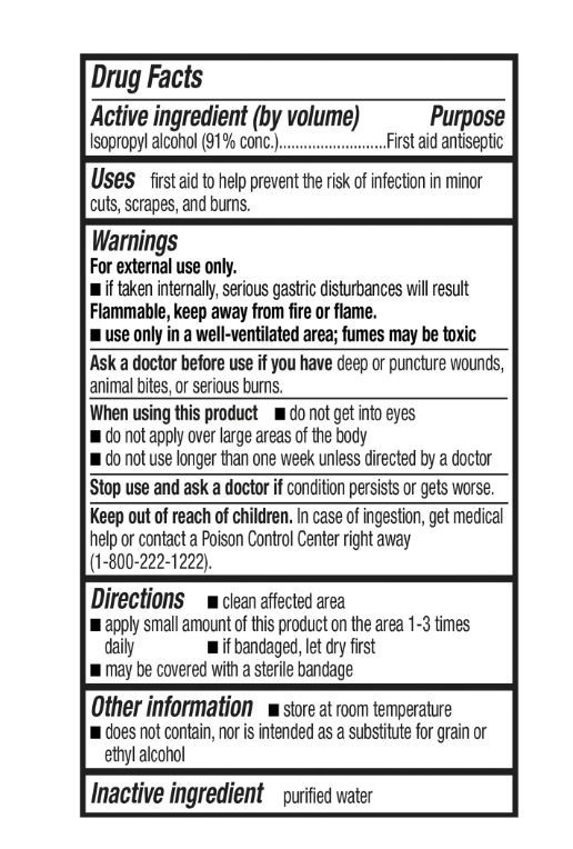 (4 Pack ) Antiseptic 91% Isopropyl Rubbing Alcohol Antibacterial 16 Oz