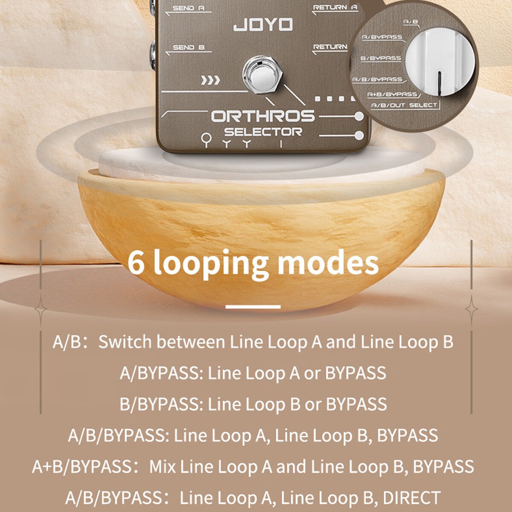 JOYO Loop Guitar Effect Pedal 6 Looping Modes 2 Line Loop Multiple Output Effect