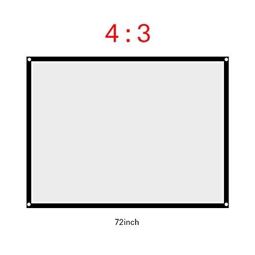 Projection Screen Curtain White Projector Foldable Screen Projection Portable