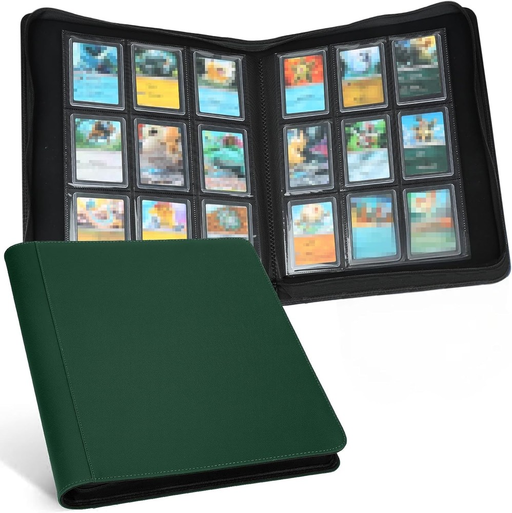 Toploader Binder, Holds 324 Toploaders, 9 Pockets, Top Loader Binder for Cards