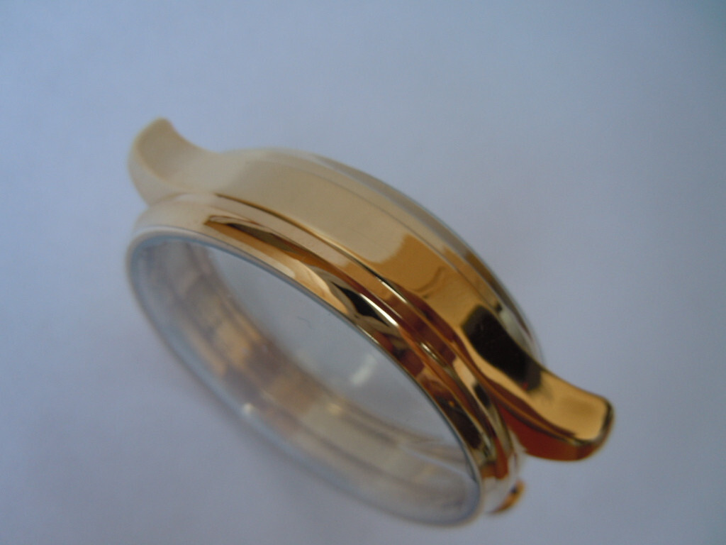 YELLOW ALLOYS CASE FOR POCKET WATCH MOVEMENTS 16s-22mm band size