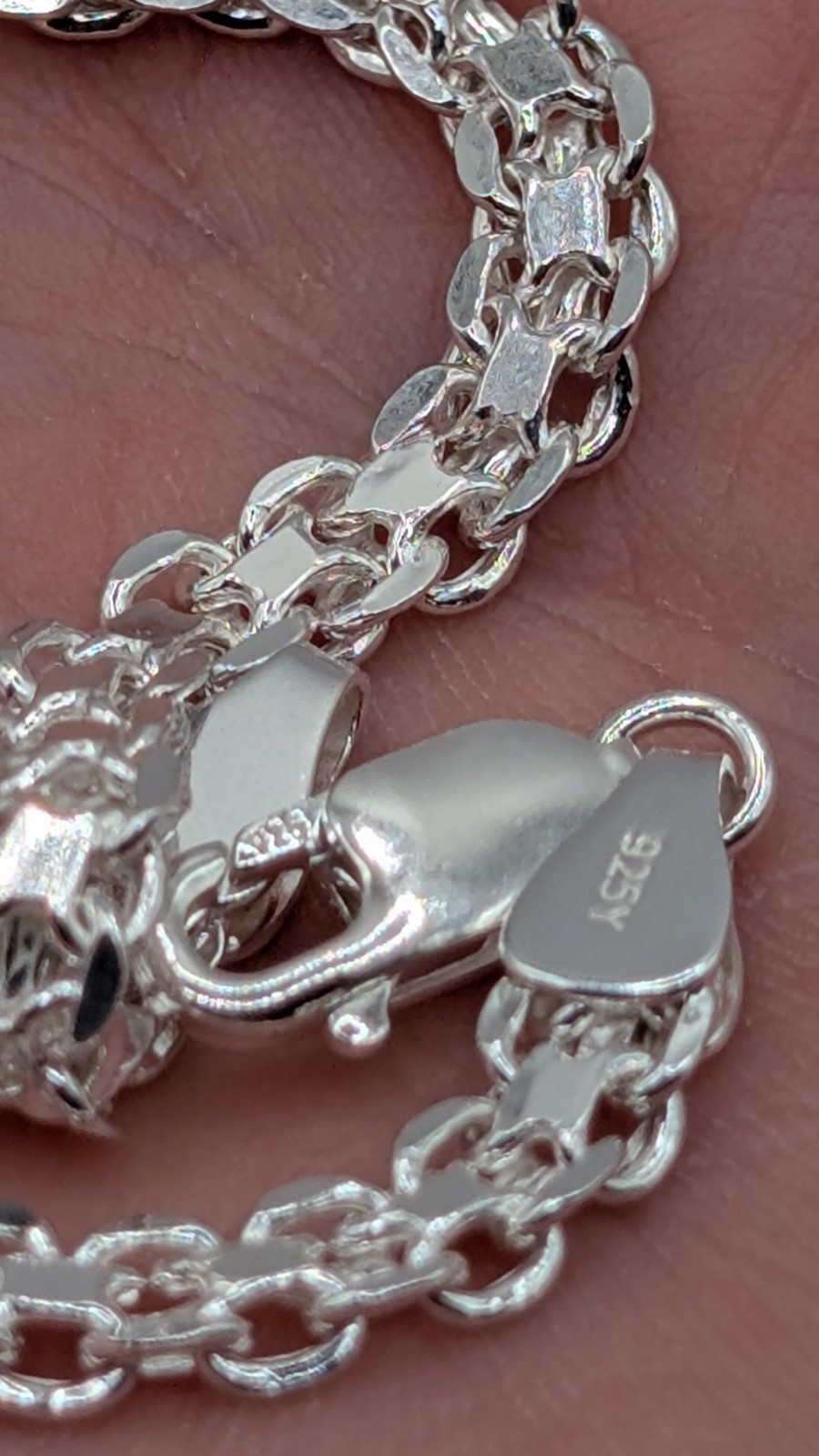 Sterling Silver 925 4.75mm Bracelet - 7.75" - 4.4 Grams