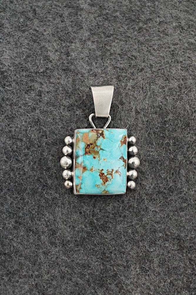 Turquoise & Sterling Silver Pendant - Eugene Gruber