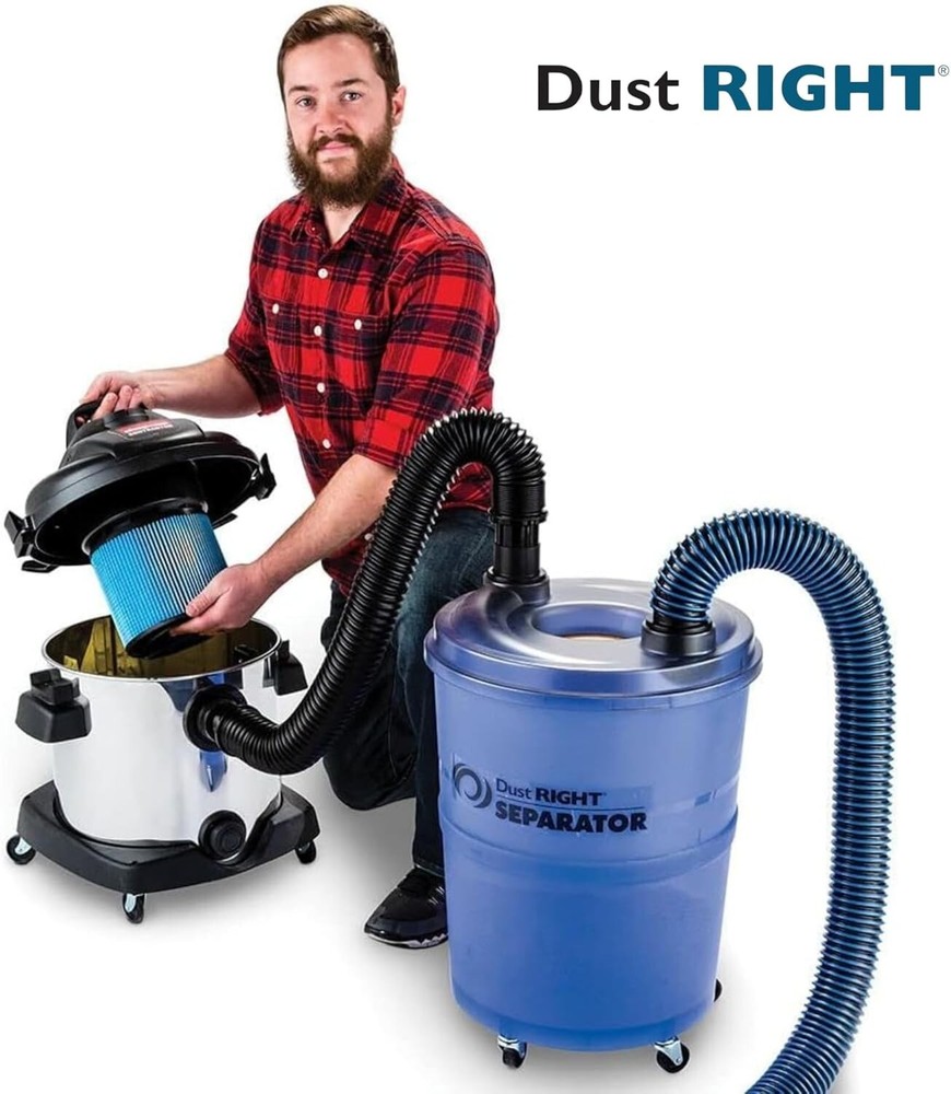 Woodworking Dust Collector by Rockler - Efficient Cyclone System for Clean Shops