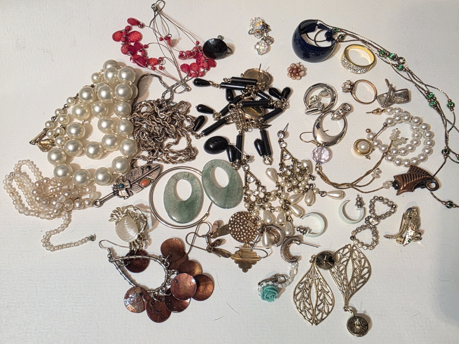 Vintage Junk Broken Craft Jewelry Lot Craft Repair Repurpose