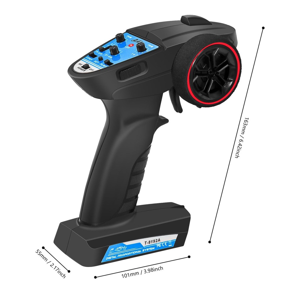 2 in 1 ESC & Receiver with 2.4G RC Transmitter ESC Remote Controller Combo