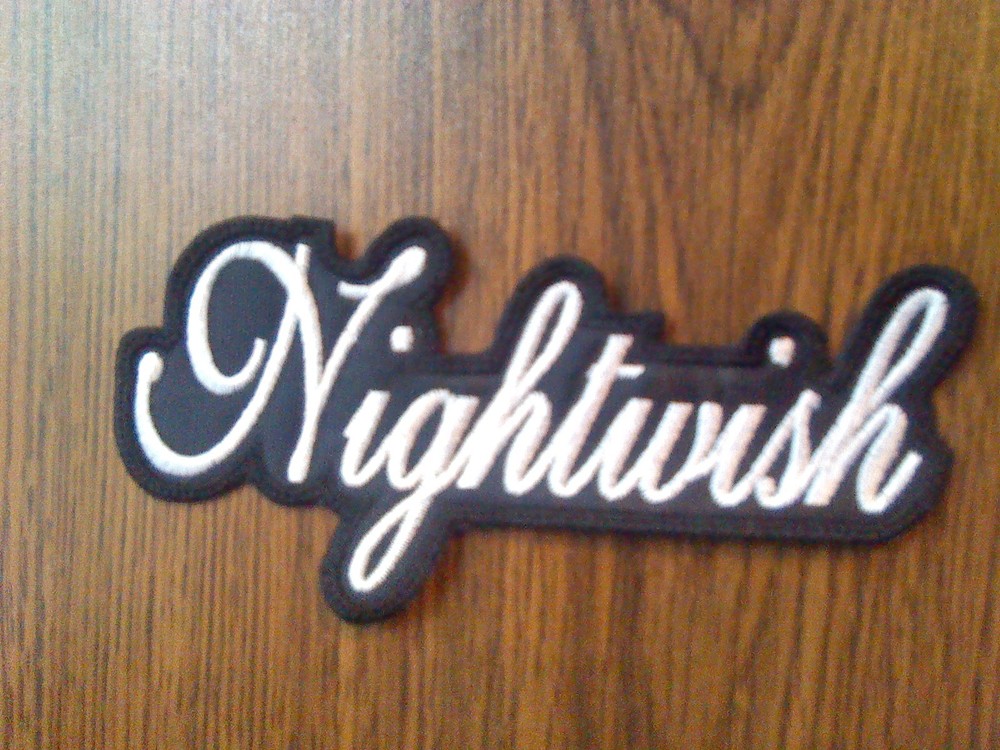 NIGHTWISH,SEW ON WHITE EMBROIDERED PATCH