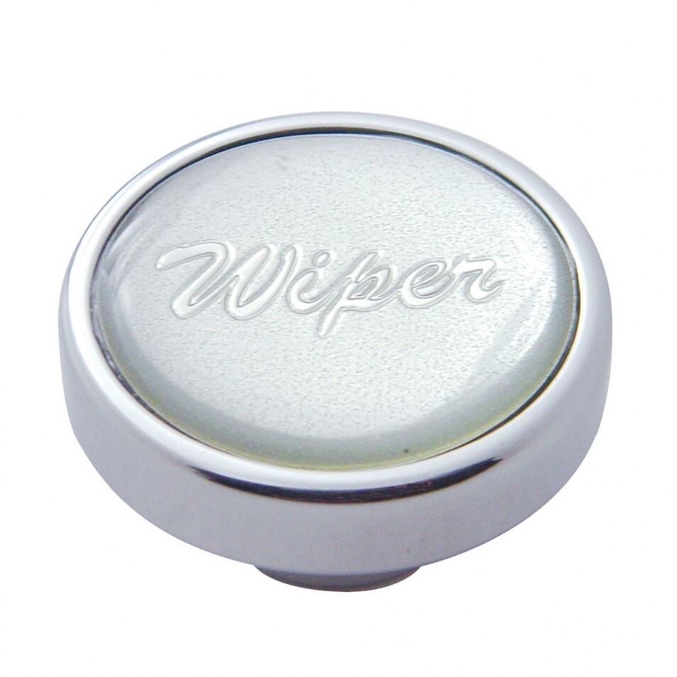 Small Chrome "Wiper" Dash Knob - Silver Glossy Sticker