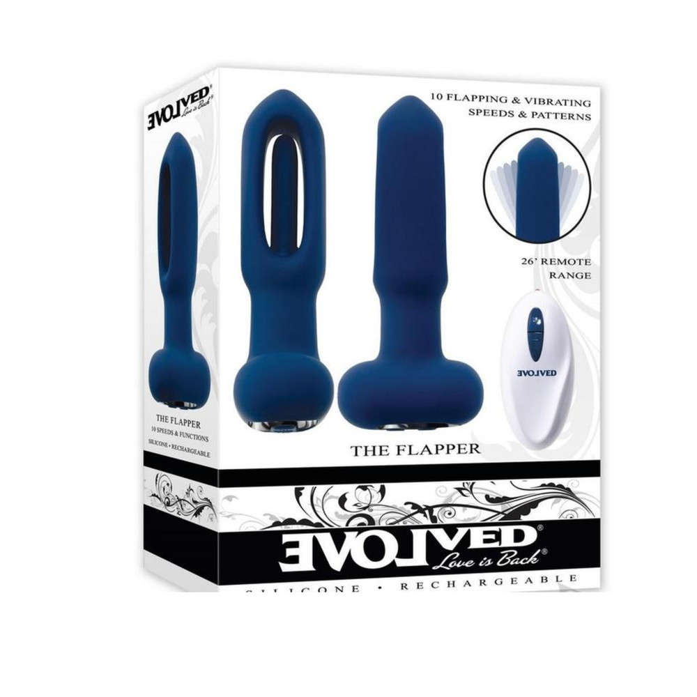 Remote Control Waterproof Vibrating Flapping Butt Plug Multi-speed Anal Vibrator