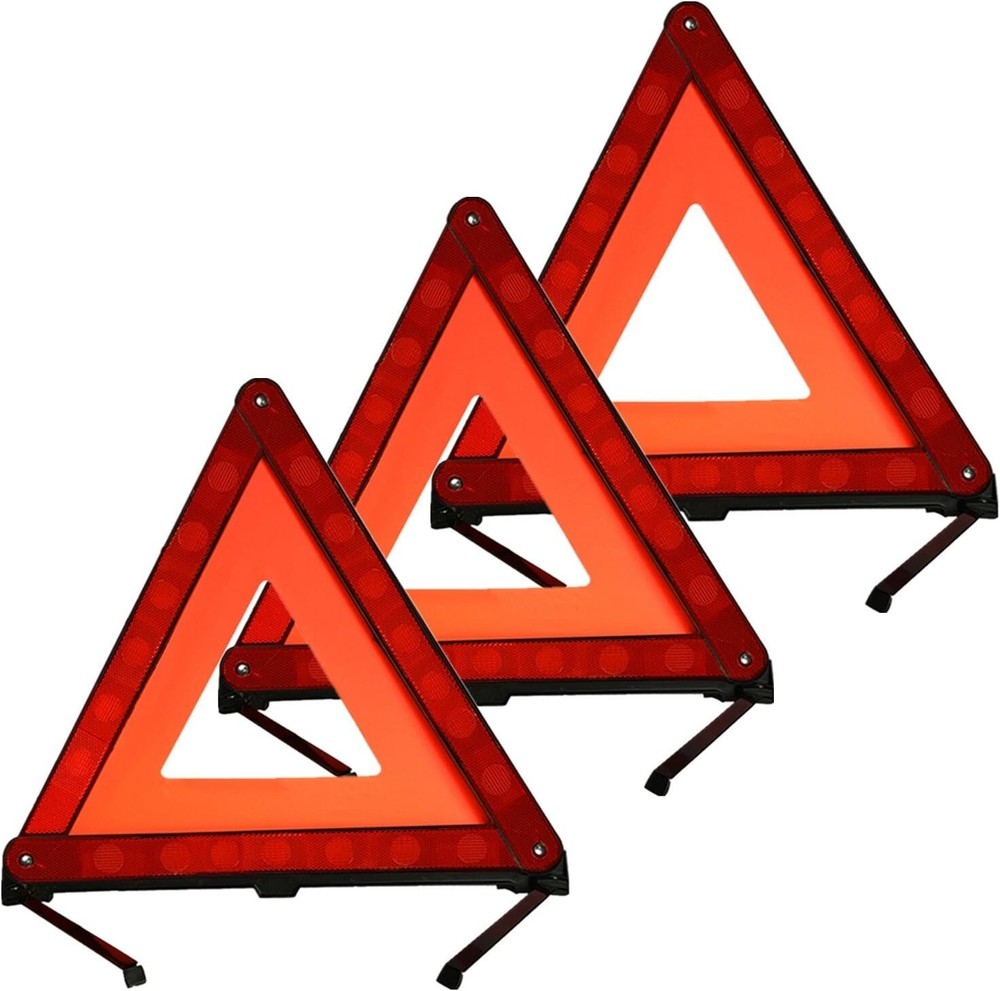 3 PCS Reflective Warning Emergency - Warning Triangle Kit - For Roadside Safety
