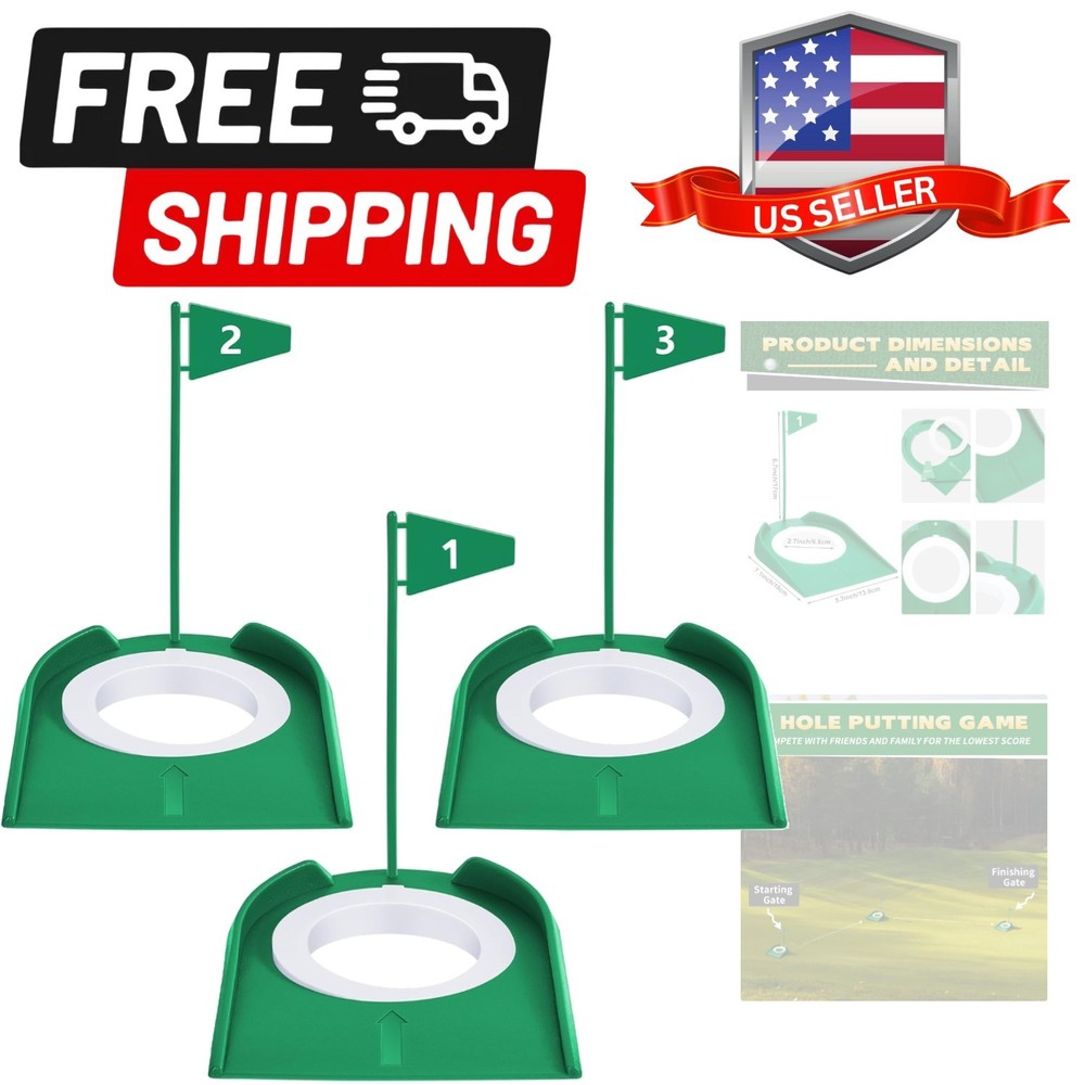 Golf Putting Practice Cup Hole Training Aids Golf Accessories Training Putter...