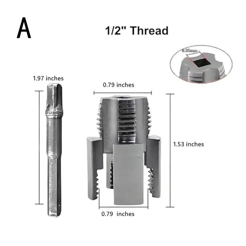 2pcs Integrated Internal & External Pipe Threading-Tool,PVC Pipe Threader Kit