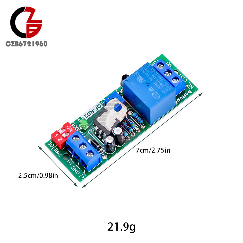 DC5V/12V/24V Adjustable Time Delay Timing Timer Relay Switch Turn ON/OFF Module