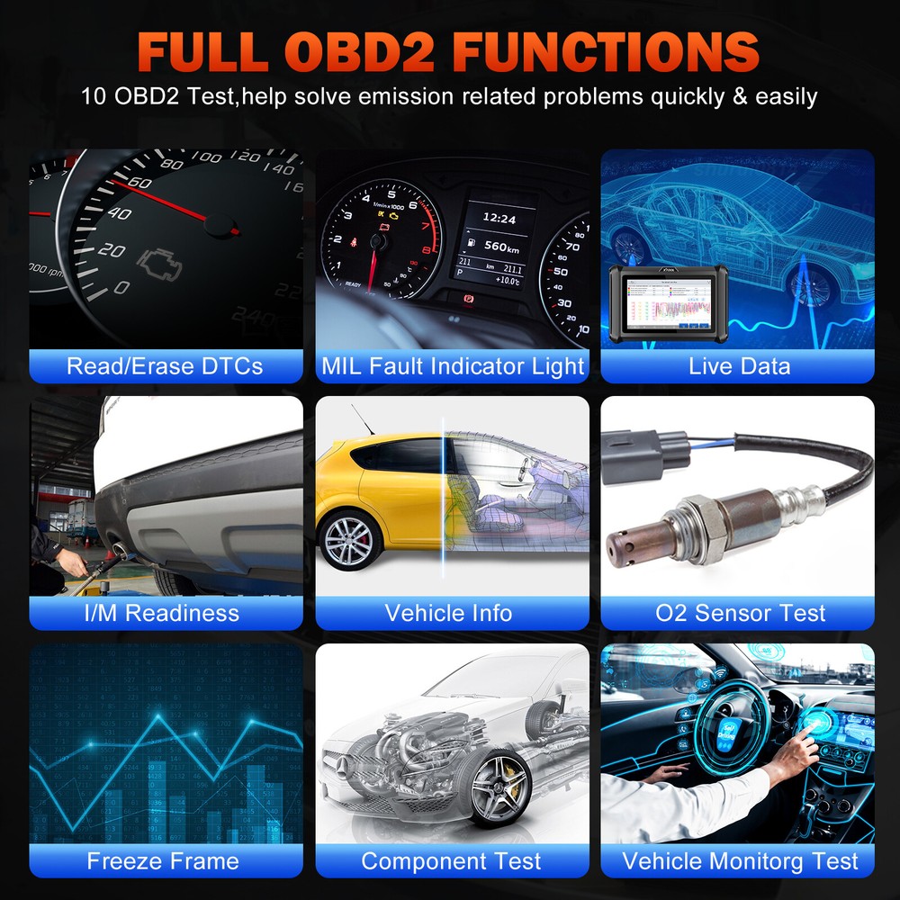 2024 XTOOL X100PADS Auto IMMO K~ey Program Full System Diagnostic Scanner+EEPROM