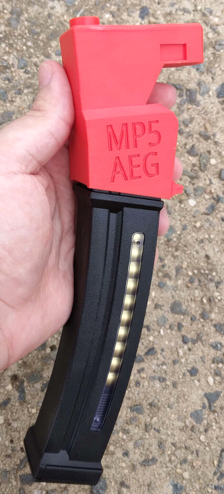 Airsoft MP5 AEG Odin Speedloader Adapter (Red)