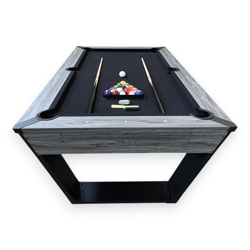 7 FT Pool Table Black Design Billiards with accessories – Neptune