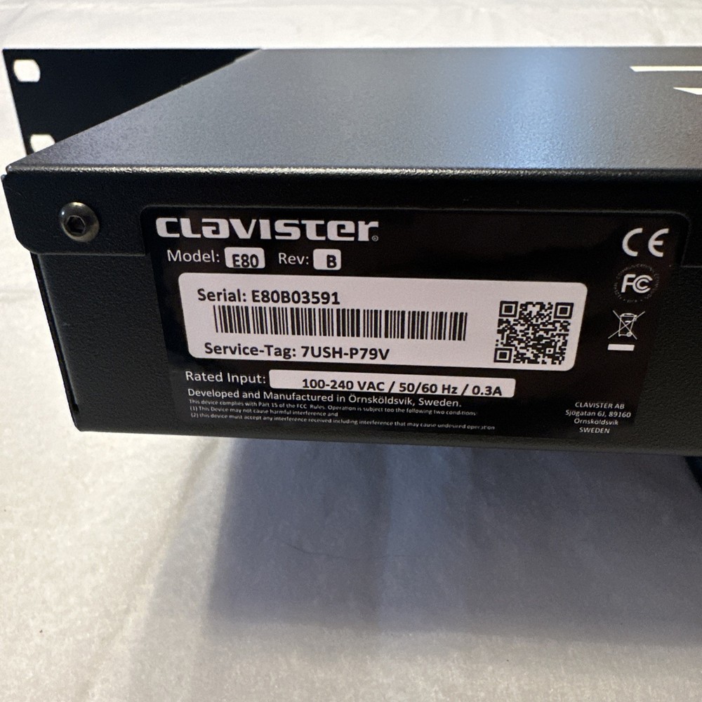 Clavister E80 Rev B Network Firewall