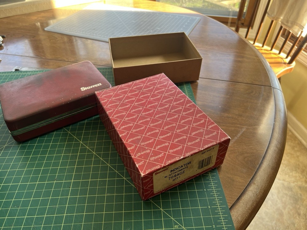 Starrett Dial Test Indicator 709 ACZ w/ Attachments Kit, Papers, Case and Box