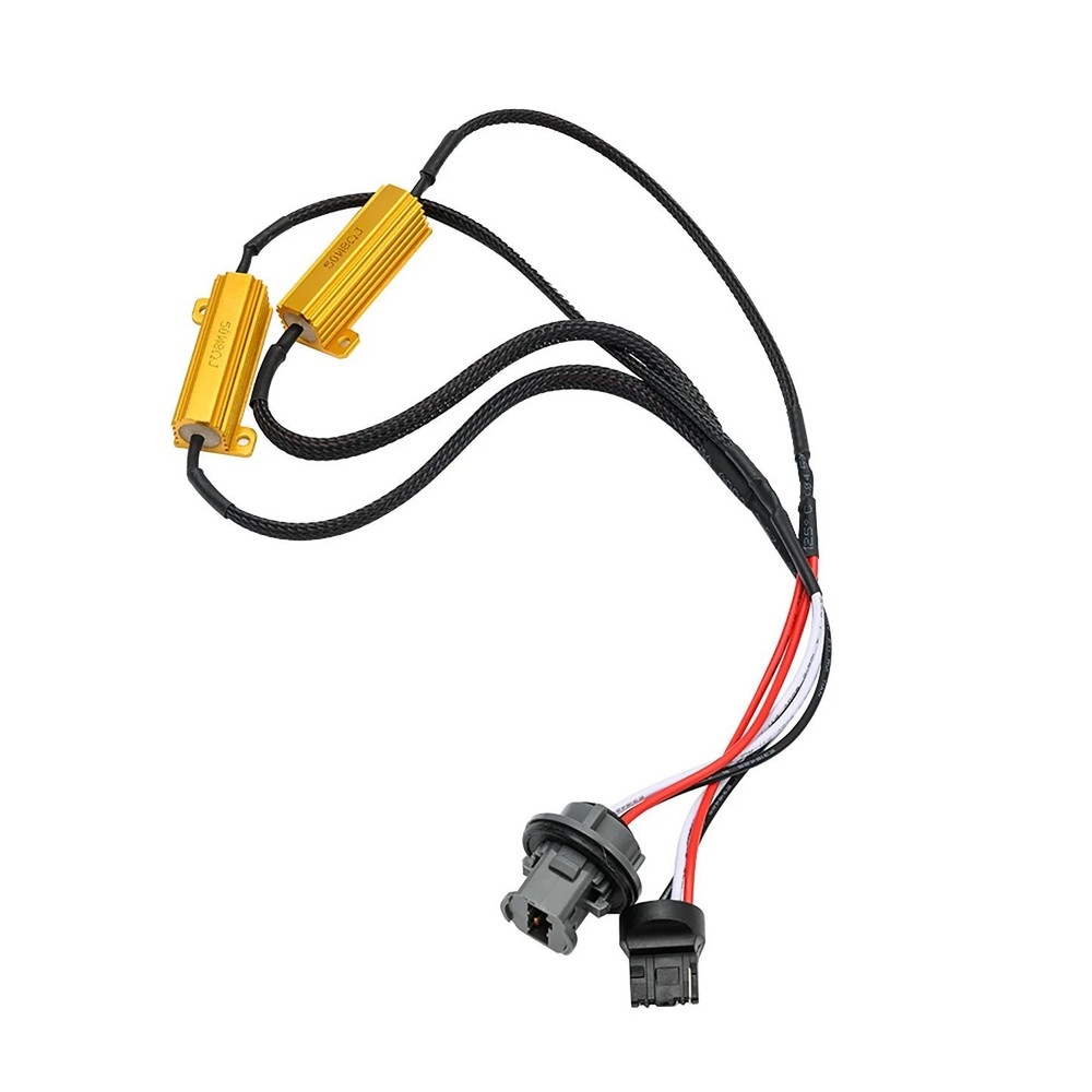 Wire LED Resistor Canceler Error Decoder 7443 Harness Brake Stop Tail Replace