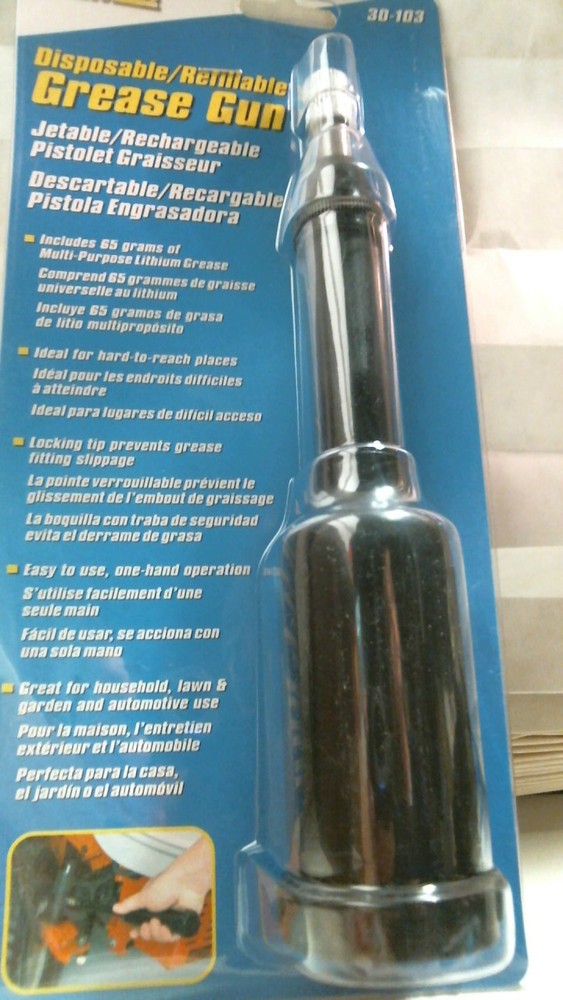 Plews 30 -103 Disposable / Refillable Grease Gun    FS
