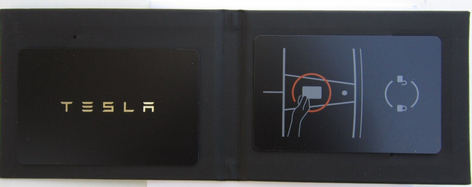2 x New OEM 2017-2026 TESLA MODEL 3 Y S X Cybertruck Key Cards