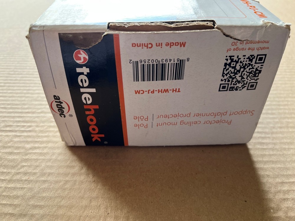 Telehook TH-WH-PJ-CM Universal Projector Ceiling Adjustable Pole Mount