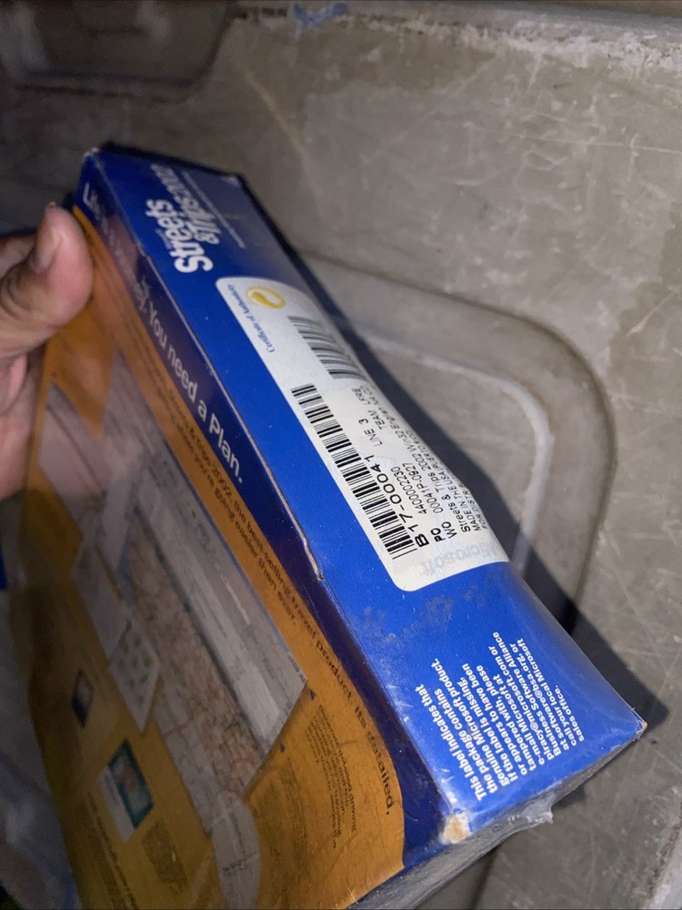 Vintage Microsoft Streets & Trips 2002 PC Software Program Big Box Sealed NOS