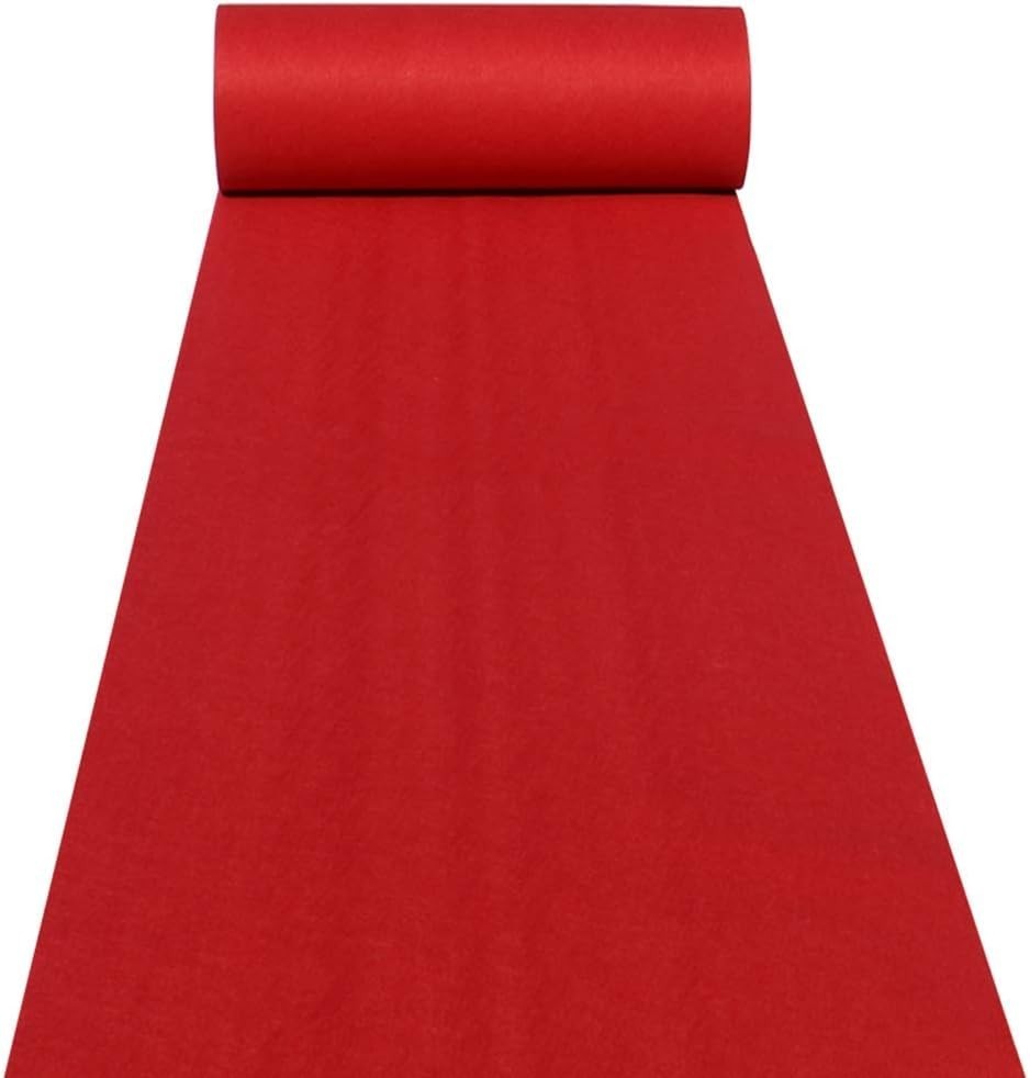 Versatile 24'' x 15' Indoor/Outdoor Red Aisle Runner for Special Occasions