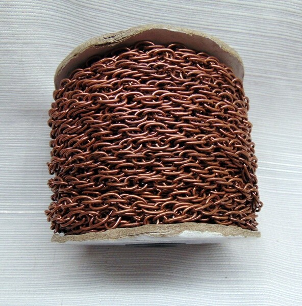 9x6mm Double LINK Antique COPPER Rope CHAIN BULK By-the-Foot ~ Good 4 SteamPunk